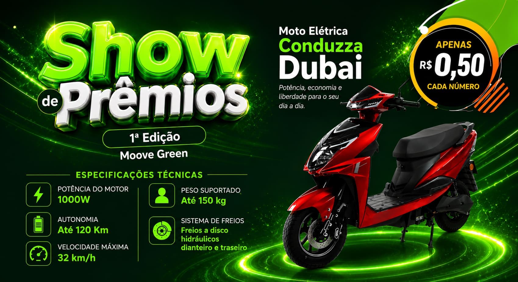 Moto Elétrica Conduzza Dubai